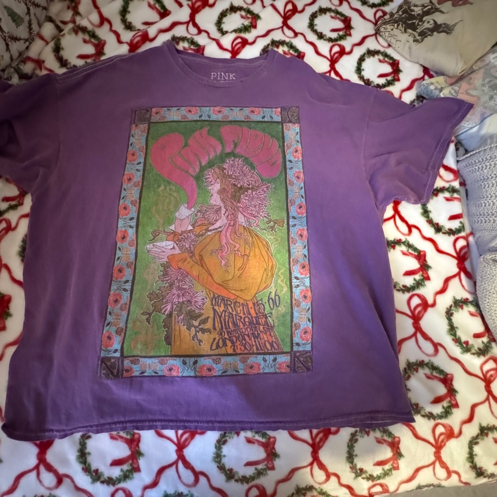 Purple Pink Floyd Graphic T-Shirt